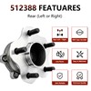 JLEO 512388 (Pair) Rear Wheel Bearing and Hub Assemblies for