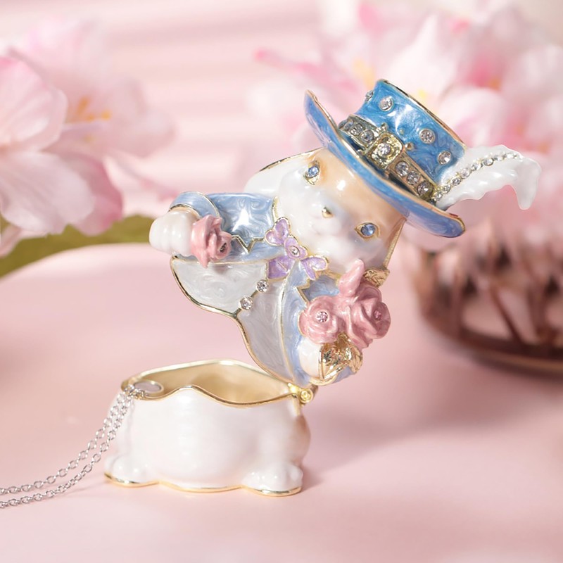 Rabbit Series Rabbit Baron Rabbit Lady (Spring Color) Figurine, Rabbit,