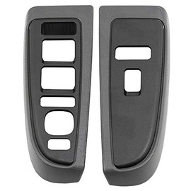 Parts N Go 2003-2007 Silverado Sierra Door Window Switch Bezel Dark Gray Panel Trim Pair Right & Left Side - 89045128, 89045121