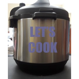 Let's Cook - Lavender 6 Inch - Vinyl Decal Sticker for Pressure Cooker