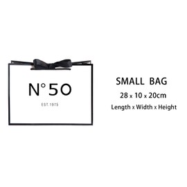ANFENG 50th Birthday Keepsake Gift Vintage Bag Small 8in for Women 1975 Mom Anniversary Novelty 50 Year Old Party Paper Bags Shopping Idea Forty (Small Size)