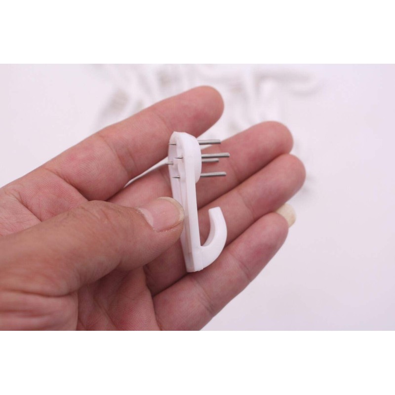 20PCS White Non-Trace Wall Picture Hook Concrete Hard Wall Drywall