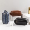 EURYNOME Toiletry Bags For Men PU Leather Large Bathroom Shaving
