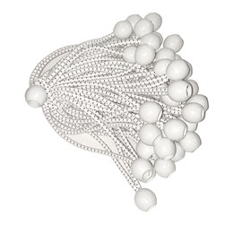 King Canopy 8-Inch Ball Bungee Cord, Cord is 16-inches Stretched and 1-inch Plastic Ball, 25-Piece, White, BALLW-25