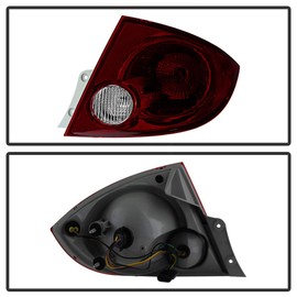 ACANII - For 2005-2010 Chevy Cobalt 4-Door Sedan Red Smoke Tail Lights Brake Lamps Replacement Driver & Passenger Side