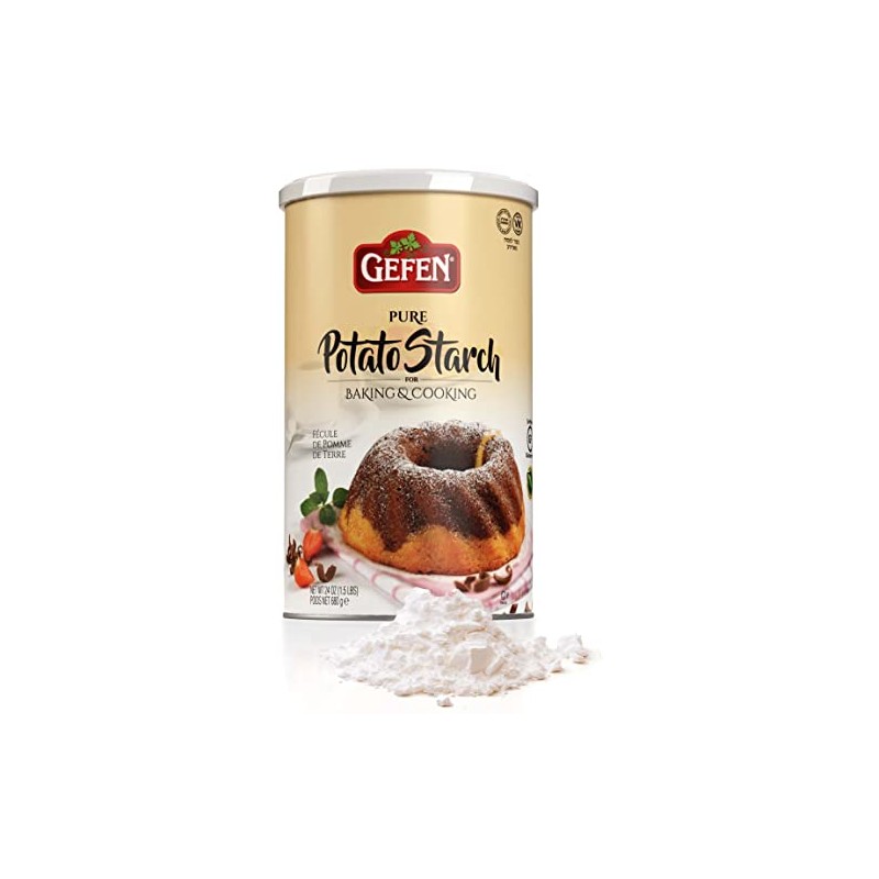Gefen Pure Gluten Free Potato Starch, 24oz for Cooking &