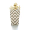 Gold Chevron Popcorn Boxes (12 Pack) - Metallic Zig Zag