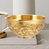 VOSAREA Brass Treasure Bowl Gold Decorative Tray Mixing Bowls Plate