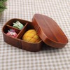 Vintage Natural Wooden Lunch Containers Box Wood Bento Boxes 18*12*5.5cm