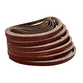 1/2 x18 Sanding Belt, Sanding Belts Assortment,8 Each of 60 80 120 150 240 400 Grit (1/2x18 Inch,48 Pack)
