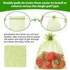 Fruit Protection Bags, Green Mesh Netting Bag, Drawstring Reusable 6X8Inch