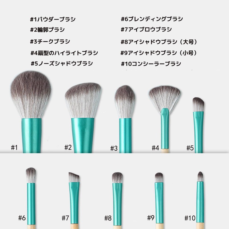 Derpilo Makeup Brushes Set of 10 Makeup Brushes with Makeup