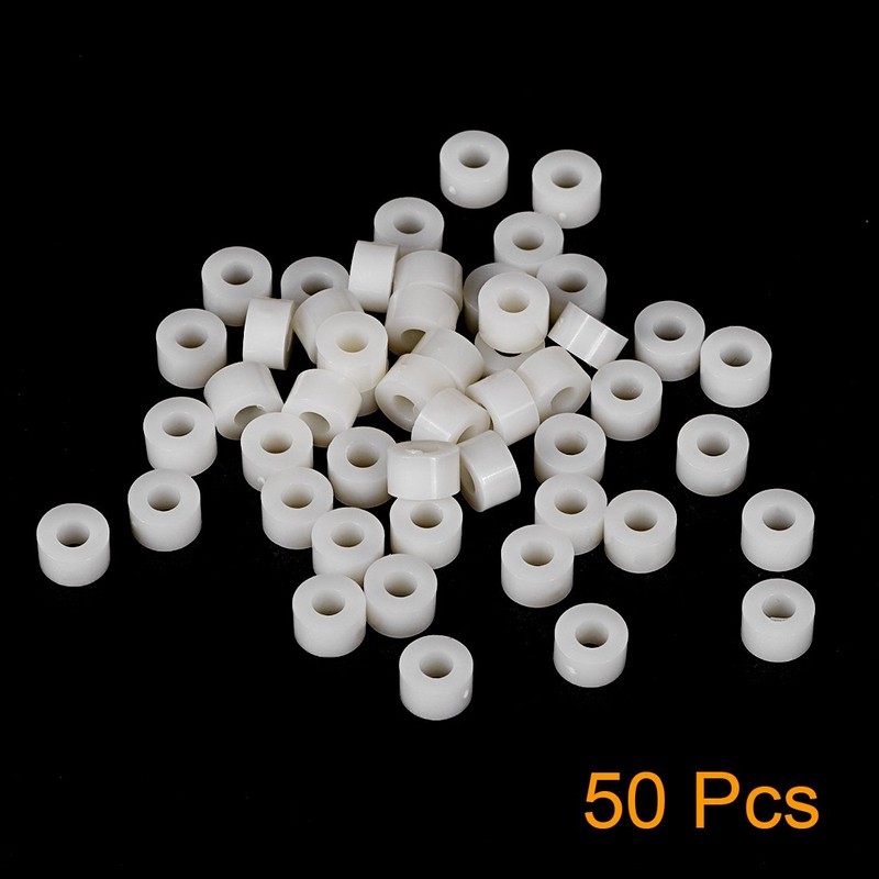 sourcing map Round Spacers Cylinder Spacers ABS Spacers 7 mm