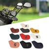 10Pcs Golf Iron Club Head Covers Headcovers Set Golf Iron