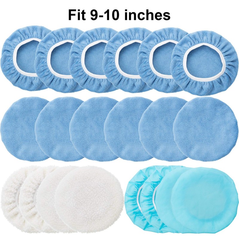 Mudder 20 Pieces 9 to 10 Inches Buffer Pads Car