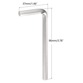 TOP-VIGOR 2Pcs 6mm Hex Key Wrench, Metric CR-V L Shaped Allen Key Imperial Hexagon Head Spanner Tool for Repairing, Installation