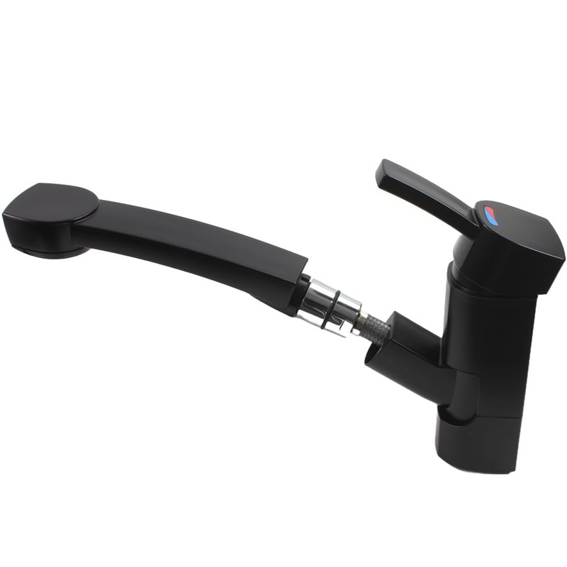 Capri Single Lever Mixer Tap with Pull-Out Shower and Switch