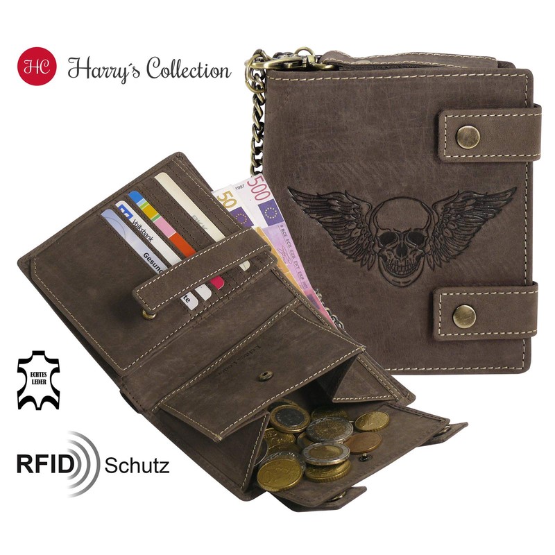 Harrys-Collection Wallet Made of High-Quality Vintage Leather + RFID with