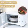 Microwave Splatter Cover with Tray & Handles, Collapsible Vented Silicone