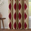 HOMEIDEAS Wave Room Darkening Curtains 52 X 84 Inch Length