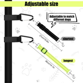 2pcs Dog Grooming Extender Strap, Nylon Grooming Loop Dog Grooming Extension Adjustable Grooming Loop Extender Straps for Dog Groomers Helper (Black, Green)
