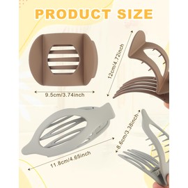 WELROG 6 Stück Flache Haarklammern für Damen Entenschnabel Haarspange Rutschfeste French Haarklammer für Sport und Yoga Flat Claw Clip