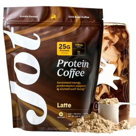 Jot Latte Protein Cold Brew Coffee Powder | Instant Iced Coffees | 25g Premium Whey Protein, 170mg Caffeine Per Serving | 15 Servings