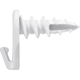 Hillman Large 122405 Self-Drilling Wall Driller Picture Hangers 50lbs Package of 6, White Coating