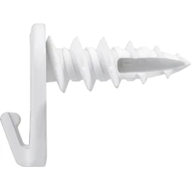 Hillman Large 122405 Self-Drilling Wall Driller Picture Hangers 50lbs Package of 6, White Coating
