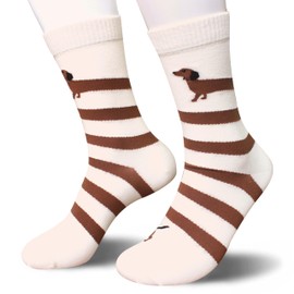 Dachshund Themed Funny Socks, Gifts for Dachshund Lovers, Dog Lovers, Friends, Family, International Dog Day, Birthday, Christmas, Thanksgiving, Valentine’s Day, Easter, etc. (105)