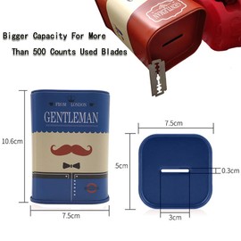 DHinkyoung - Estuche de eliminación de cuchillas de afeitar de seguridad, contenedor de eliminación de cuchillas de afeitar de doble filo, banco de cuchillas de afeitar desmontable estilo caballero