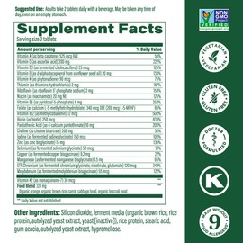 MegaFood Men's 40+ Advanced Multivitamin for Men - Dr-Formulated - Choline, Vitamin B, Vitamin C, Vitamin D, Zinc & Real Food - Brain Health, Immune Support - Vegetarian - 60 Tabs (30 Servings)