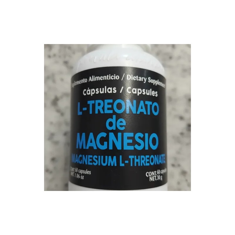 L-Treonato de Magnesio 60 Cápsulas Magnesium L-Threonate Supplement, 60 Caps