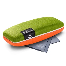 FEFI - Hard case glasses case with felt cover made from recycled PET bottles (green)