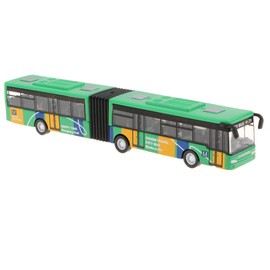 Fenteer 1:64 Alloy Friction Driven Joint Bus Pull Back Toy Car Bus Toy Great Gift Green