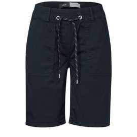 Cecil Women's Short Twill Shorts in Washed Look, Universal Blue, M