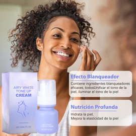 SINYI Crema Airy White Tone-Up 2PCS，Hidratante iluminador，Un tono facial uniforme, Hidratante y no graso 30 ml