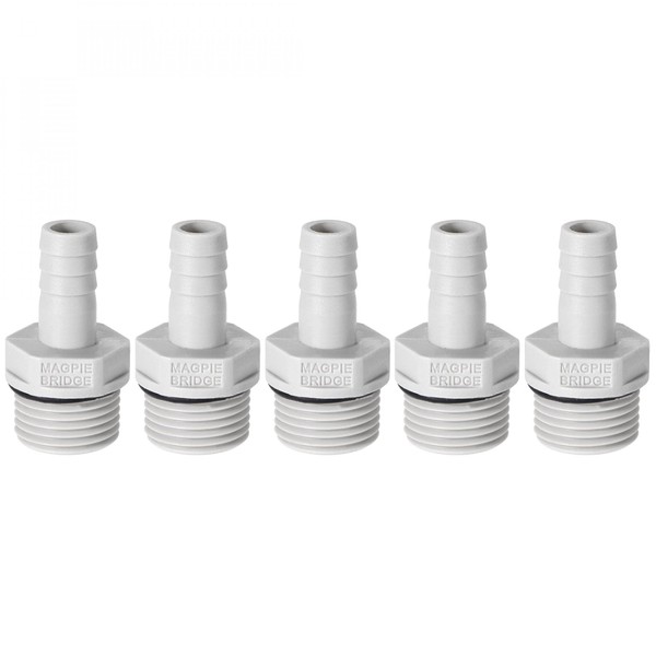 sourcing map PVC Barb Hose Fitting Connector Adapter 10mm or