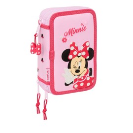 safta Minnie Mouse Naive School Pencil Case with 37 Useful Utensils, Pencil Case for Children, Ideal for Children from 5 to 14 Years, Comfortable and Versatile, Quality and Resilience, 12.5 x