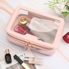 Aveniee - Bolsa de maquillaje transparente para mujer, bolsa de
