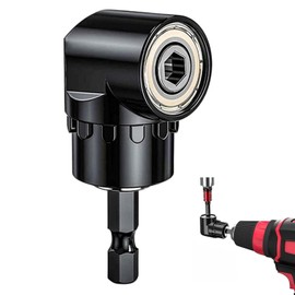 QZKJQDD Angle Screwdriver, 105° Angle Screwdriver Attachment, Angle Drill Attachment, Angle Attachment for Cordless Screwdriver, with 1/4 Inch Magnetic Bit Holder, Attachment Adapter for Drilling