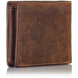 GREEN BURRY horizontal bikers wallet brown
