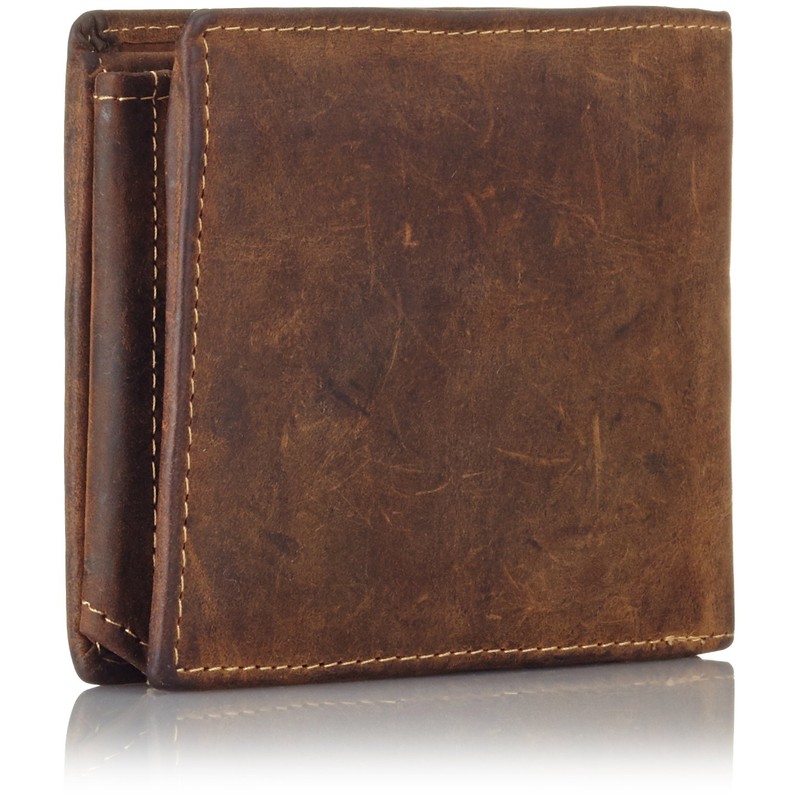 GREEN BURRY horizontal bikers wallet brown