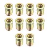 sourcing map Wood Furniture M10x25mm Threaded Insert Nuts Interface Hex