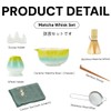 DHwebWLP Premium Japanese Matcha Whisk Set,Bamboo Whisk&Ceramic Bowl,Complete Matcha Making