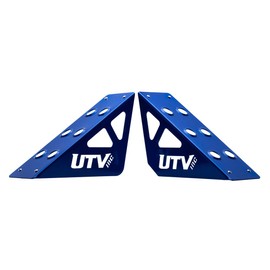 UTV INC Polaris RZR Blue Dead Pedal and Foot Rest Cover Set