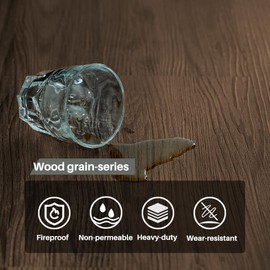 Wood Grain Textured Peel and Stick Vinyl Flooring Planks 54 Sq.ft for Personalize Your Space with Rustic Warmth Style | Temporary Transformation for Flexible Living for Bathroom, Kitchen, Rental