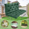 Outdoor Porch Swing Cushion with Backrest - Waterproof Bench Cushion