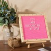 Pink Felt Letter Board Sign with LED Lights- 10in ×