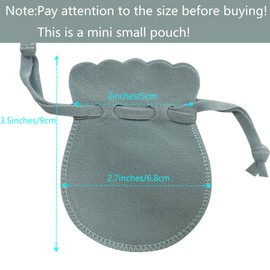 wanerxin 10pcs Mini Small Velvet Drawstring Pouches Gift Bags for Jewelry,Ring,Earrings,Earphone,Wedding Favors, Party Favors,2.7" X 3.5" (blue)